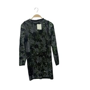 Zara | Dresses | Zara Lace Tulip Nude Black Lace Dress | Poshmark